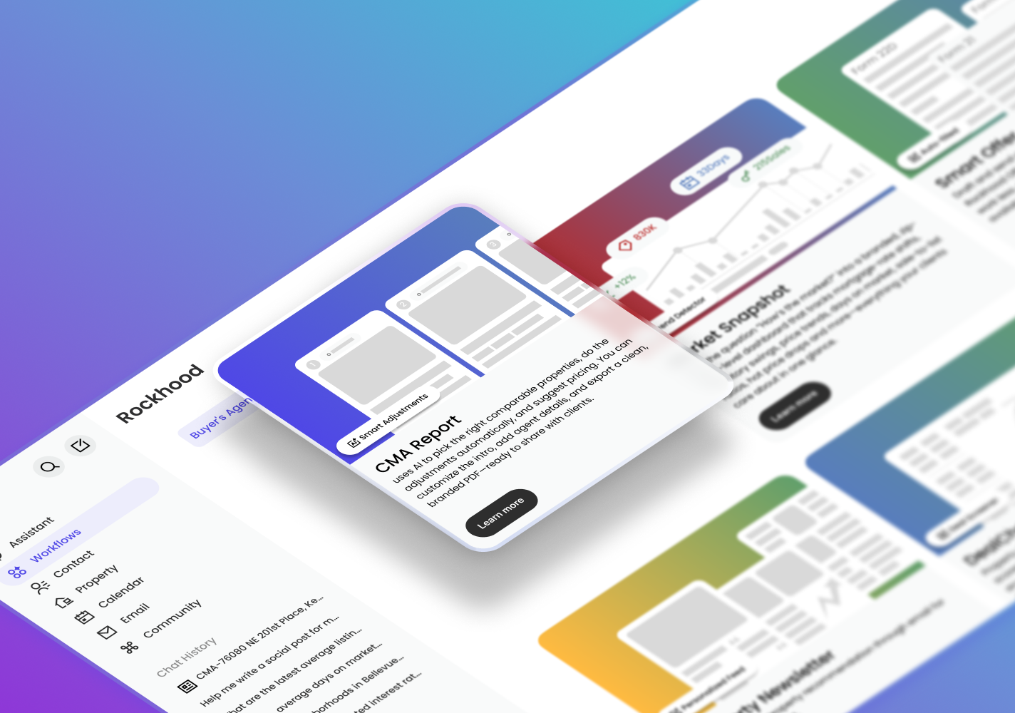 Rockhood Workflow Interface - Complete AI-powered real estate workflow demonstration